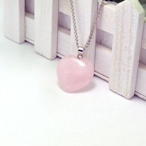 Natural Pink Quartz Chakra Healing Necklace